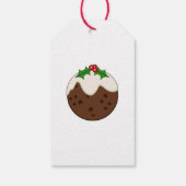 Christmas Pudding Illustrative Art Cadeaulabel (Achterkant)