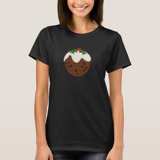 Christmas Pudding Illustrative Art T-shirt (Voorkant)