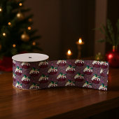 Christmas Pudding Pattern Holiday Grosgrain Lint