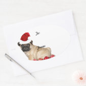 Christmas pug dog cadeau label stickers (Envelop)