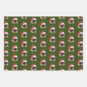 Christmas Pug Dog Pattern Inpakpapier Vel (Voorkant 3)