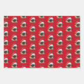 Christmas Pug Dog Pattern Inpakpapier Vel (Voorkant 2)