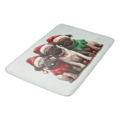 Christmas Pug Dogs Badmat (Gekanteld)