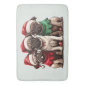Christmas Pug Dogs Badmat (Voorkant Verticaal)