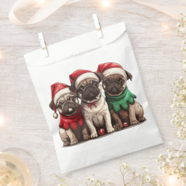 Christmas Pug Dogs Bedankzakje