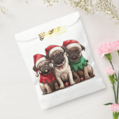 Christmas Pug Dogs Bedankzakje (Gezegeld)