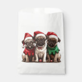 Christmas Pug Dogs Bedankzakje (Voorkant)