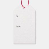 Christmas Pug Dogs Cadeaulabel (Achterkant)