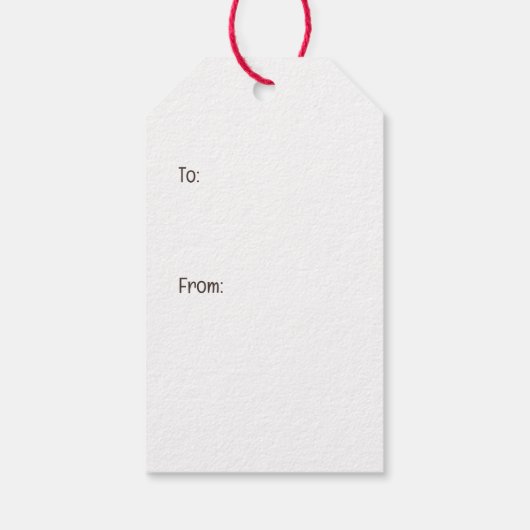 Christmas Pug Dogs Cadeaulabel (Achterkant)