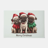 Christmas Pug Dogs Deurmat (Voorkant)