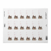 Christmas Pug Dogs Etiket (Full Sheet)