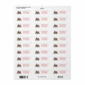 Christmas Pug Dogs Etiket (Full Sheet)