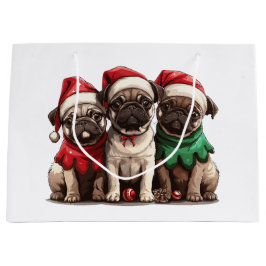 Christmas Pug Dogs Groot Cadeauzakje