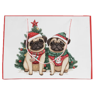 Christmas Pug Dogs Groot Cadeauzakje