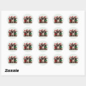 Christmas Pug Dogs Ronde Sticker (Vel)