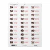 Christmas Pug Dogs Santa Etiket (Full Sheet)