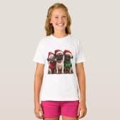 Christmas Pug Dogs T-shirt (Voorkant volledig)
