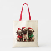 Christmas Pug Dogs Tote Bag (Achterkant)