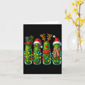 Christmas Pun Ckle Lights Funny Vegetable Holiday  Kaart (Gele Bloem)