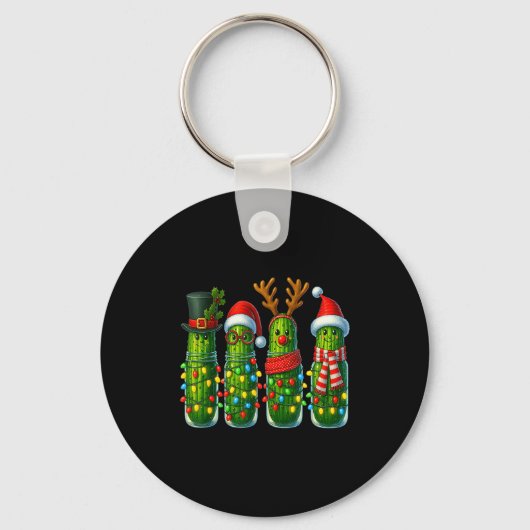 Christmas Pun Ckle Lights Funny Vegetable Holiday  Sleutelhanger (Voorkant)