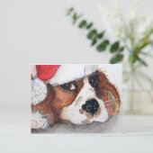 Christmas Puppy Dog briefkaart. Briefkaart (Staand voorkant)