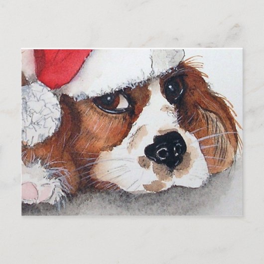 Christmas Puppy Dog briefkaart. Briefkaart (Voorkant)
