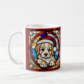 Christmas Puppy Faux Glas in lood Koffiemok (Links)