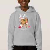 Christmas Puppy Gingerbread Naam Letter H Jongen (Voorkant)