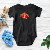 Christmas Puppy Gingerbread Naam Letter I Jongen Romper
