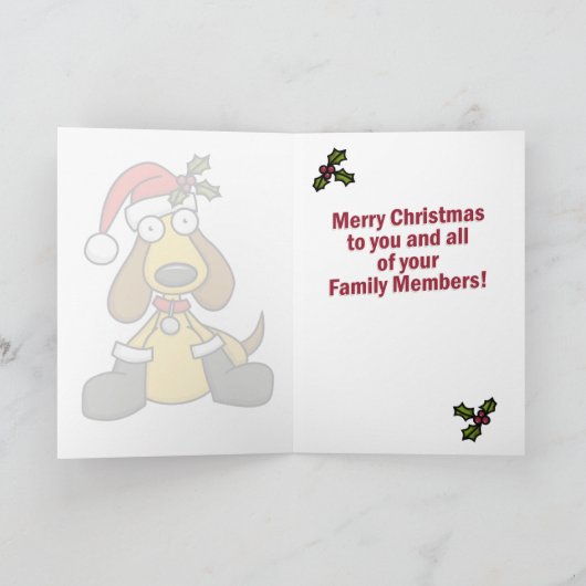 Christmas Puppy Holiday Kaart (Binnen)