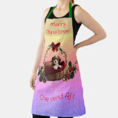 Christmas Puppy in a Basket Personalize Schort (Insitu)