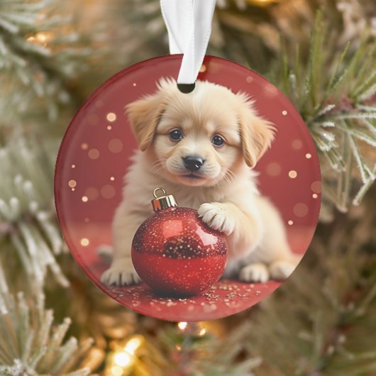 Christmas Puppy Ornament (Boom)