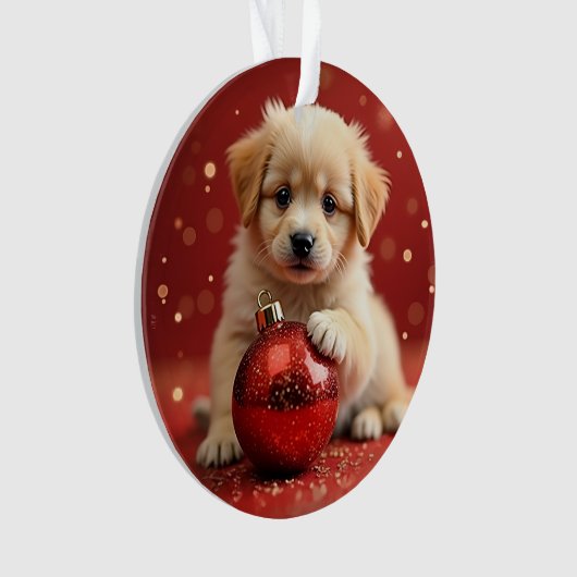 Christmas Puppy Ornament (voorkant)