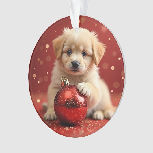 Christmas Puppy Ornament (voorkant)