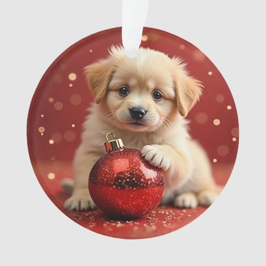 Christmas Puppy Ornament (voorkant)