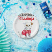 Christmas Puppy Papieren Bordje (Feest)