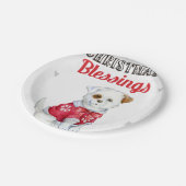 Christmas Puppy Papieren Bordje (Gekanteld)