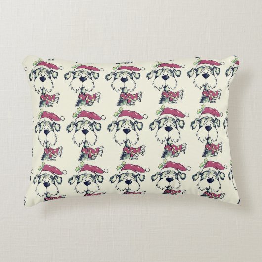 **CHRISTMAS PUPPY** PILLOW MET "RODE" ACHTERZIJDE ACCENT KUSSEN (Voorkant)