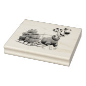 Christmas puppy with Sled Rubberstempel (Stempel)