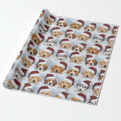 Christmas Puppy Wrapping Paper Cadeaupapier (Uitgerold)