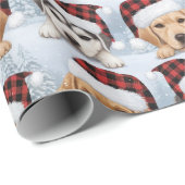 Christmas Puppy Wrapping Paper Cadeaupapier (Rol Hoek)