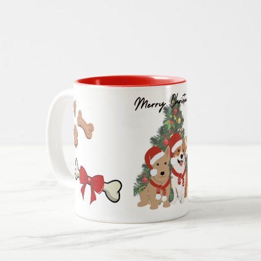 Christmas Pups Vakantie Mok (Voorkant links)