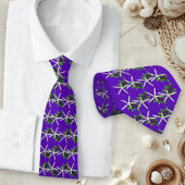 Christmas Purple Starfish pattern tie Stropdas