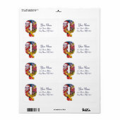 CHRISTMAS Q BRIEF / SANTA MET GIFTS MONOGRAM ETIKET (Full Sheet)