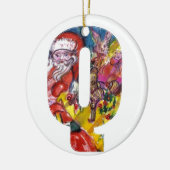 CHRISTMAS Q BRIEF / SANTA MET GIFTS MONOGRAM KERAMISCH ORNAMENT (Links)