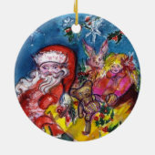 CHRISTMAS Q BRIEF / SANTA MET GIFTS MONOGRAM KERAMISCH ORNAMENT (Achterkant)