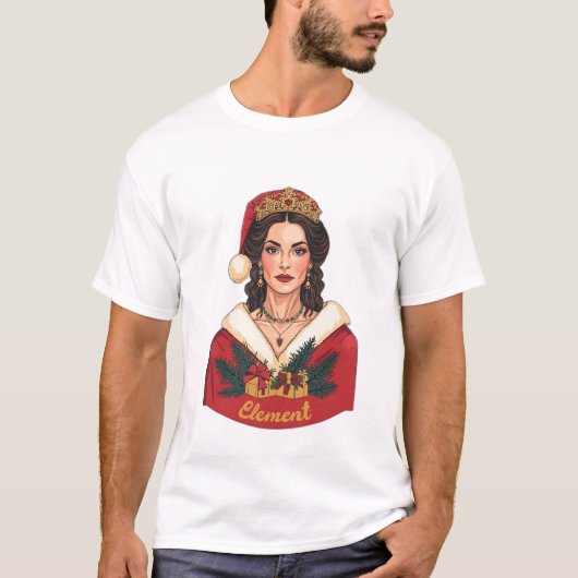 Christmas Queen in her Element  T-shirt (Voorkant)