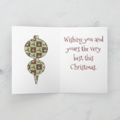 Christmas Quilt Wenskaart Feestdagen Kaart (Binnen)