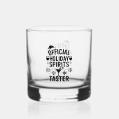 Christmas quote funny party spirits taster black whisky glas (Voorkant)