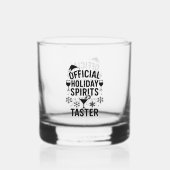 Christmas quote funny party spirits taster black whisky glas (Achterkant)